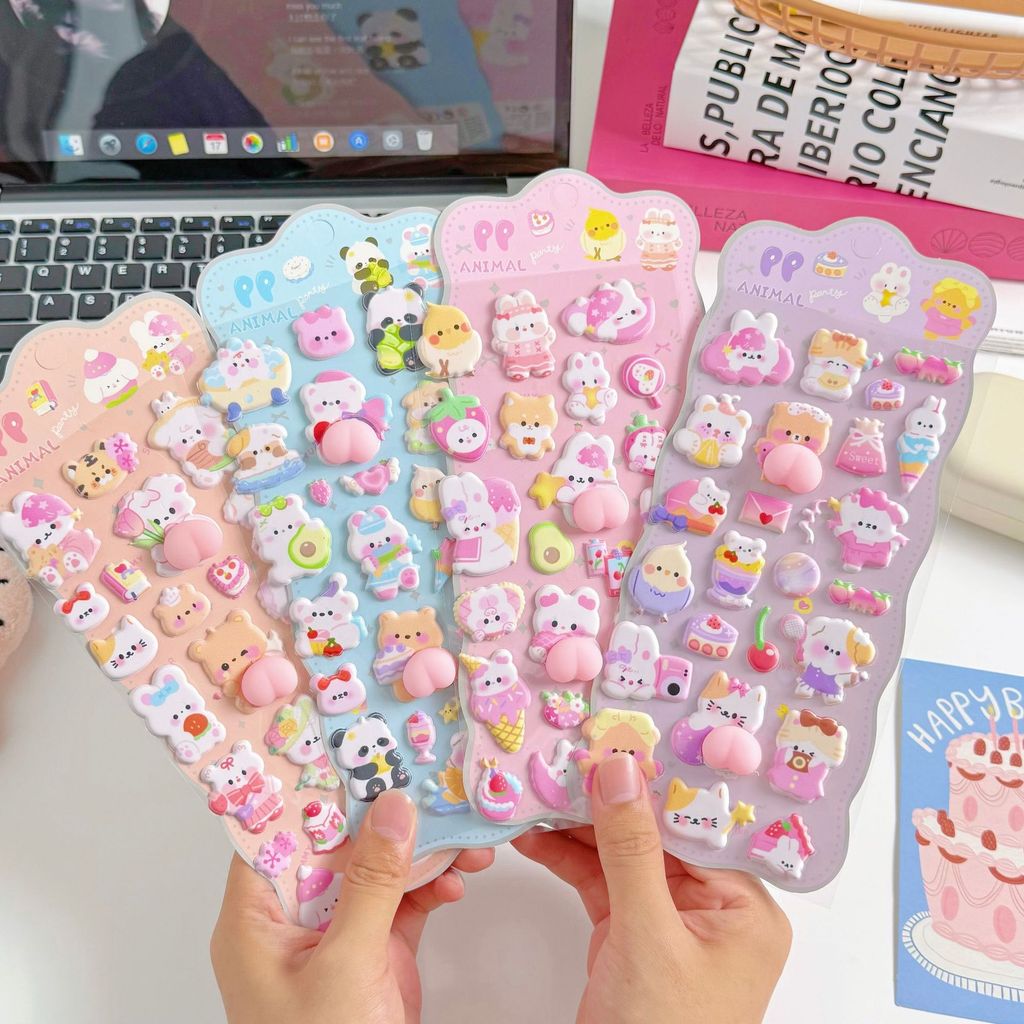 Phone Accessories For Kids - 4 Buah Stiker Anak 3D Lembut