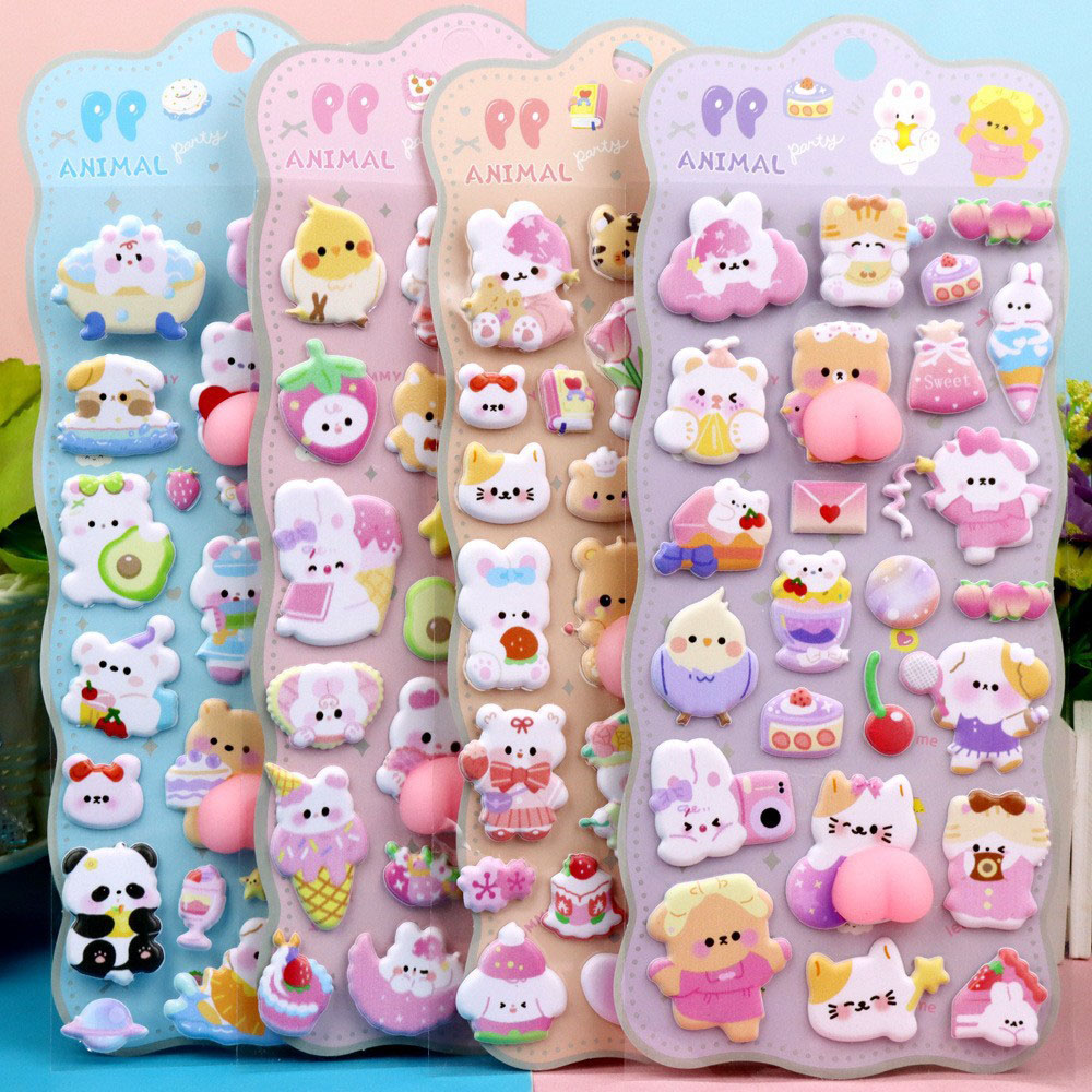 Phone Accessories For Kids - 2/4 Buah Stiker 3D Lembut Bentuk