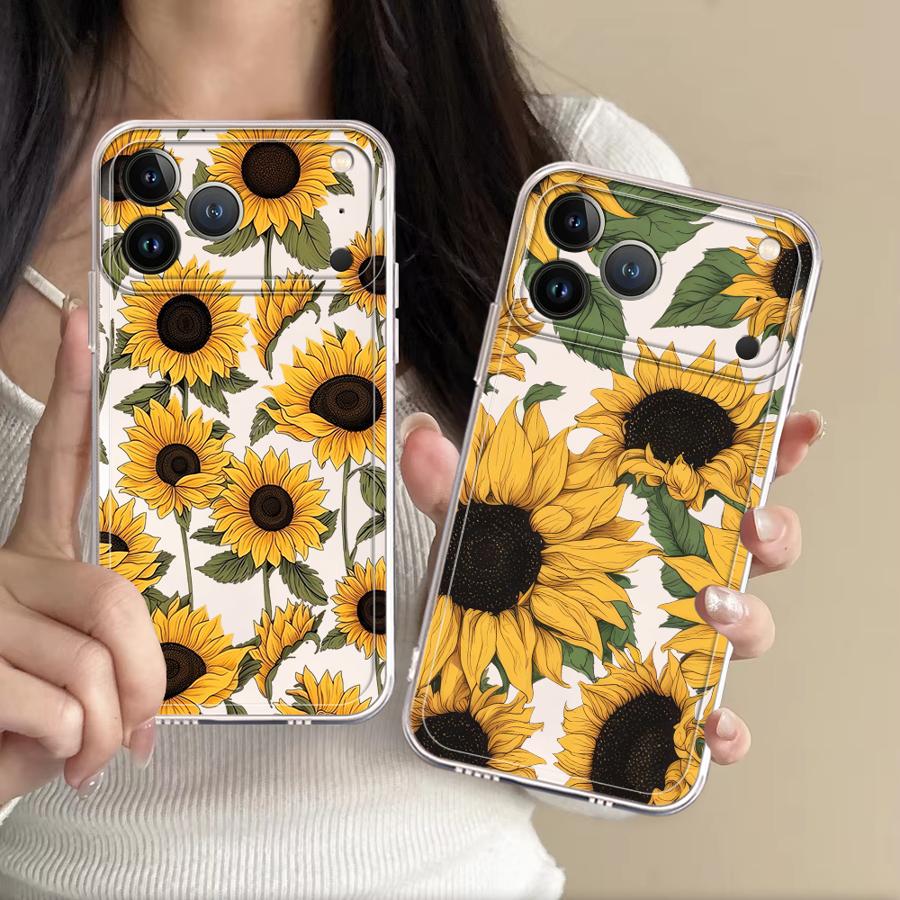 Phone Accessories List - Casing Pola Bunga Matahari yang Lucu
