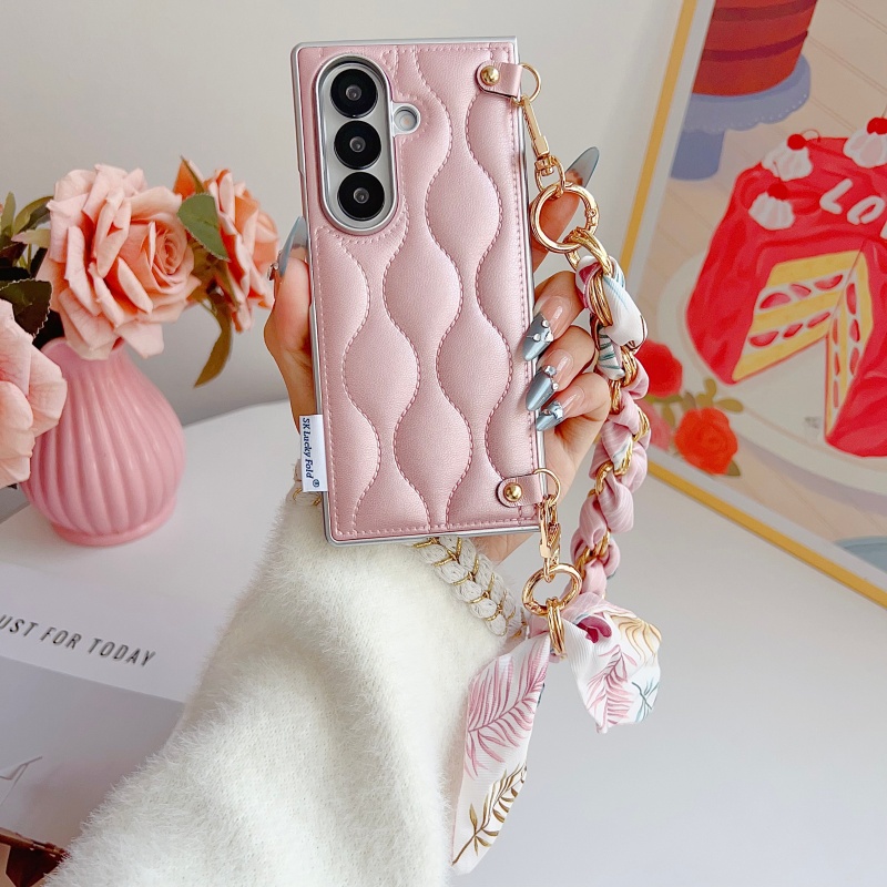 Z Phone Accessories - Casing Ponsel Kulit Motif Gelombang Mewah