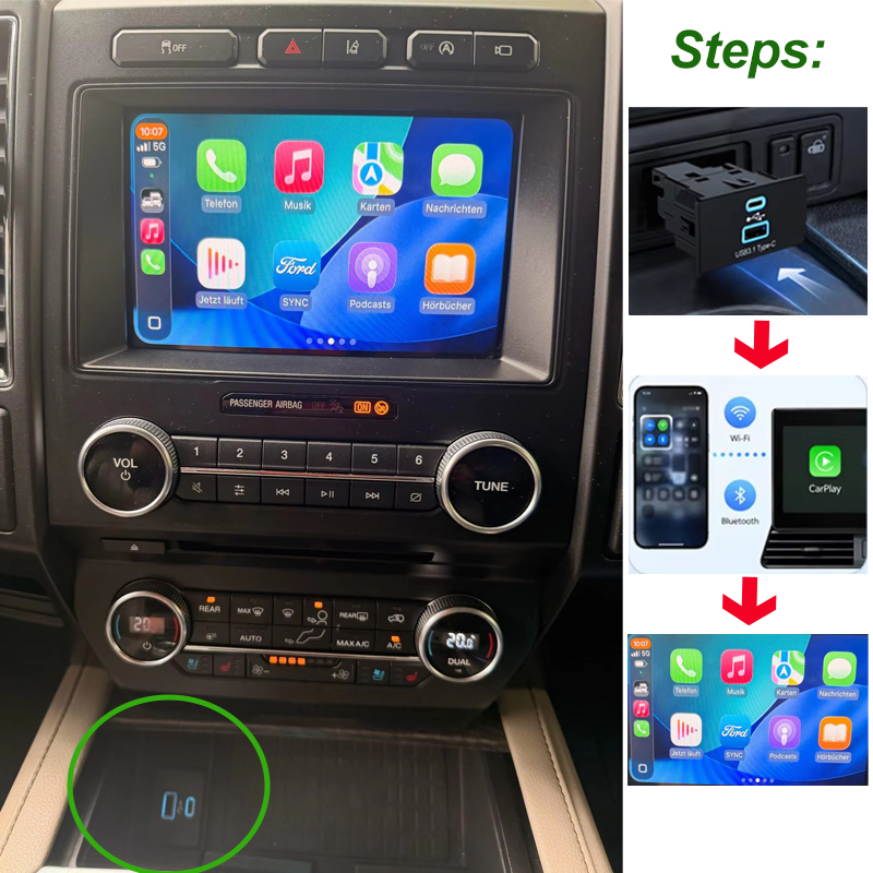 Usb C Hub - HUB USB Wireless Carplay Untuk Ford