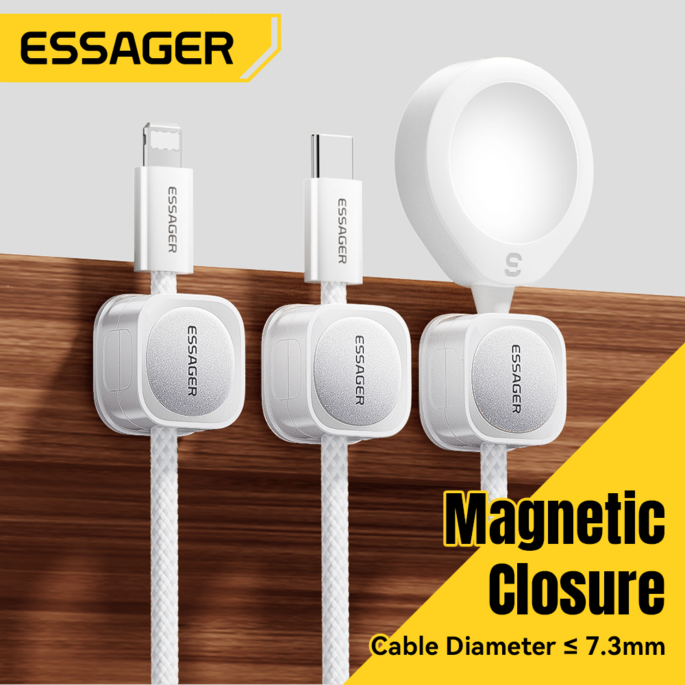 Cable Organizer Magnetic - Penjepit Kabel Magnetik Essager 3/6 PCS,