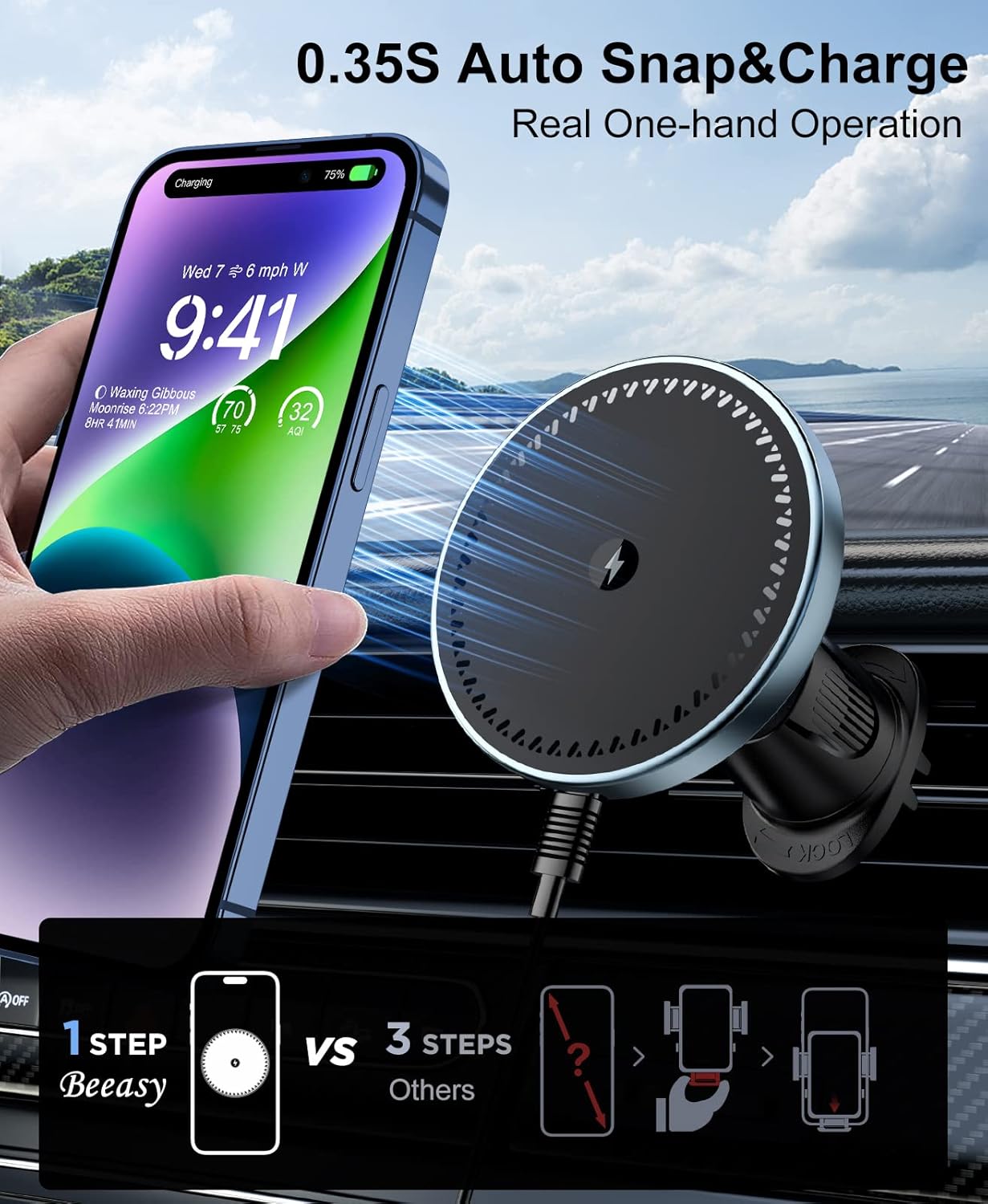 Phone Cooling Fan - UYUXIO Dudukan Ponsel Dudukan Mobil Magnetik