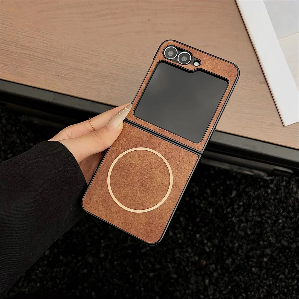 Z Phone Accessories - Casing Ponsel Kulit Mewah Magnetik Tipis
