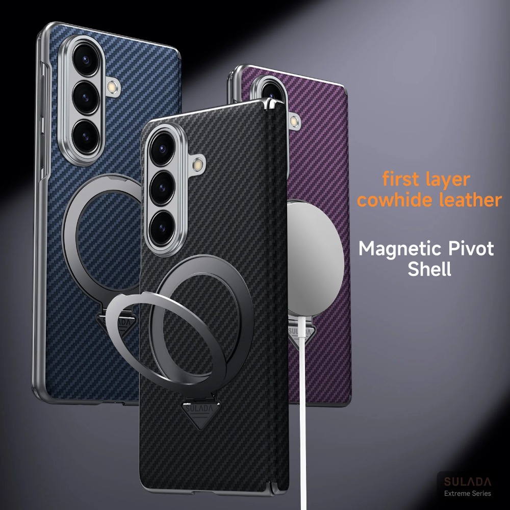Z Phone Accessories - Casing Ponsel Dudukan Cincin Magnetik Serat
