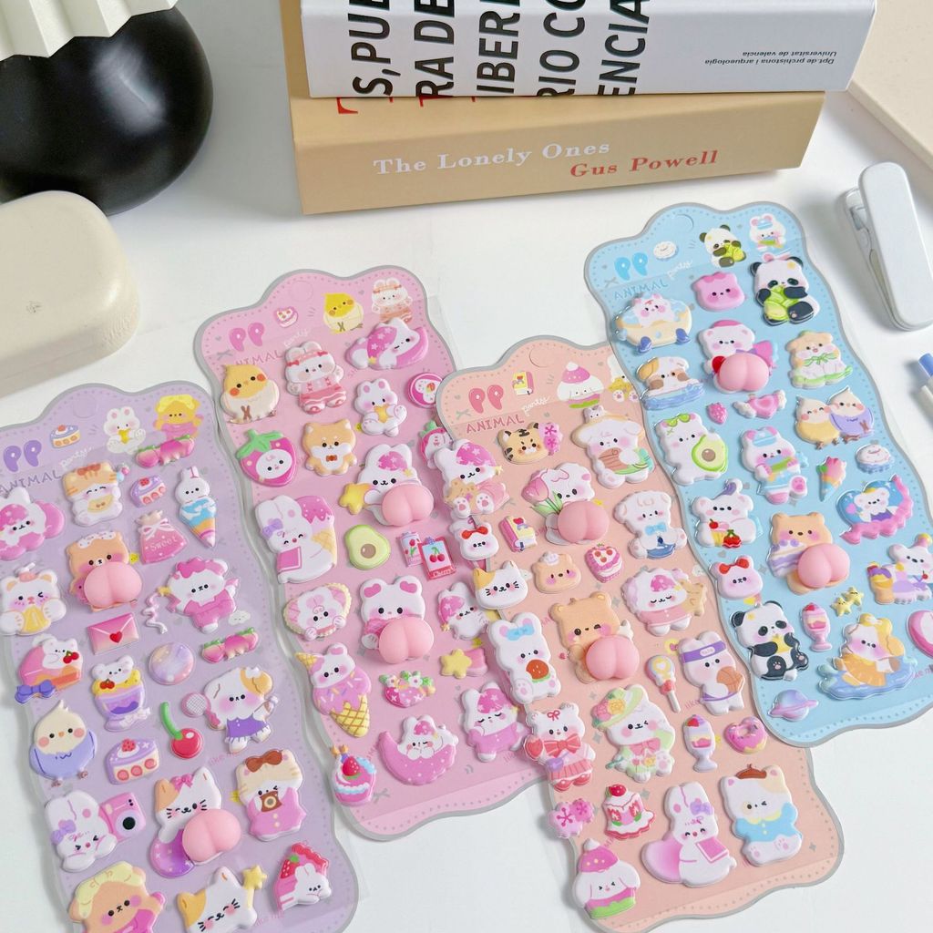 4 Buah Stiker Anak 3D Lembut B - Phone Accessories For Kids ulasan dan harga