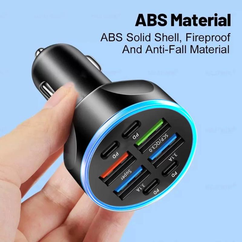 Pengisi Daya Mobil USB C 8 Por - Usb C Hub ulasan dan harga