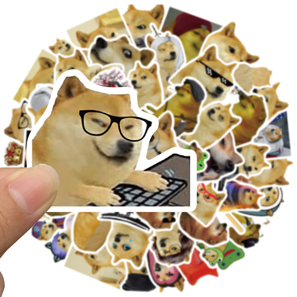 50 Buah Stiker MEME Doge Lucu  - Phone Accessories For Kids ulasan dan harga