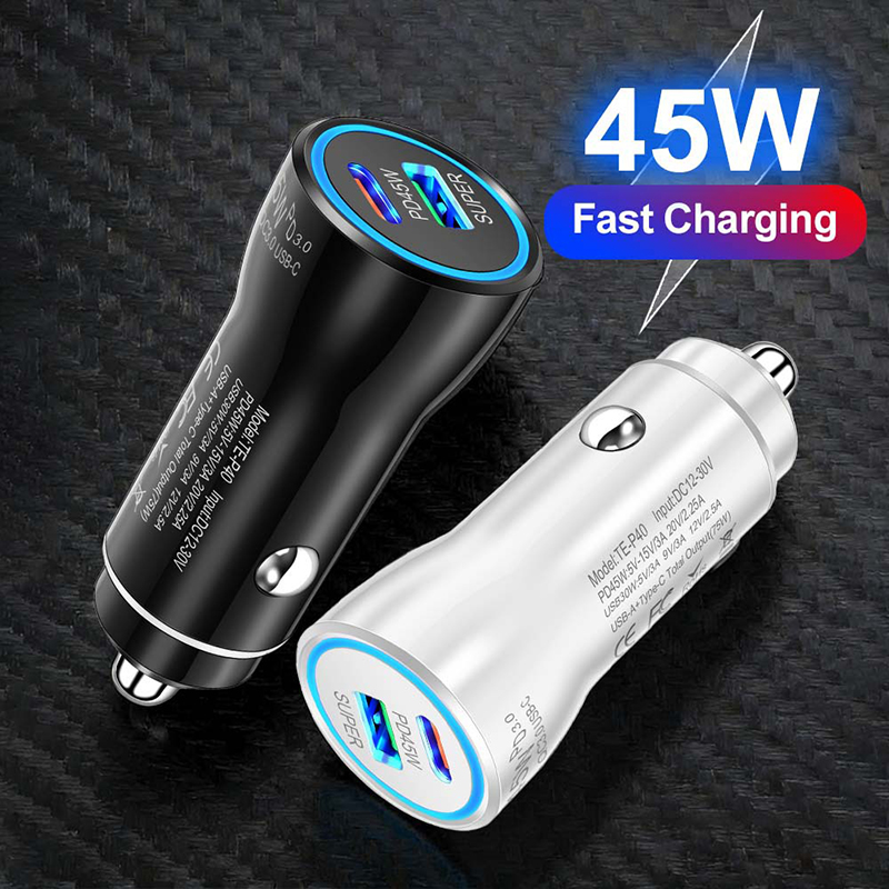 Pengisi Daya Mobil USB C 45W D - Usb C Hub ulasan dan harga