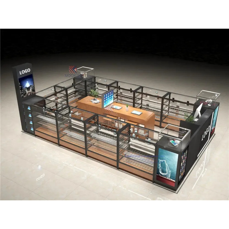 Rak Display Kios Mal untuk Aks - Phone Accessories Design Shop ulasan dan harga